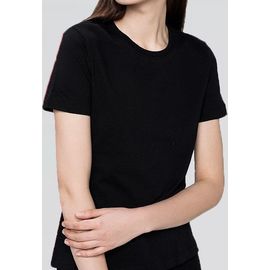 Футболка женская ПРЕМИУМ хлопковая, 4XL чёрная, Размер: 4XL, Цвет: чёрный, фото 