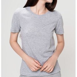 Футболка женская ПРЕМИУМ хлопковая, 6XL меланж, Размер: 6XL, Цвет: серый, фото 